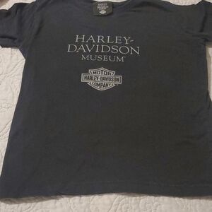 Harley-Davidson Black T-Shirt with Gray Logo Size M